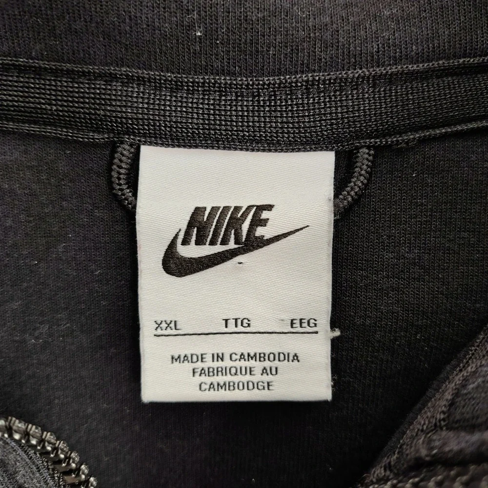 Nike Tech Fleece Full Zip Hoodie Black Mens XXL CU4489-010